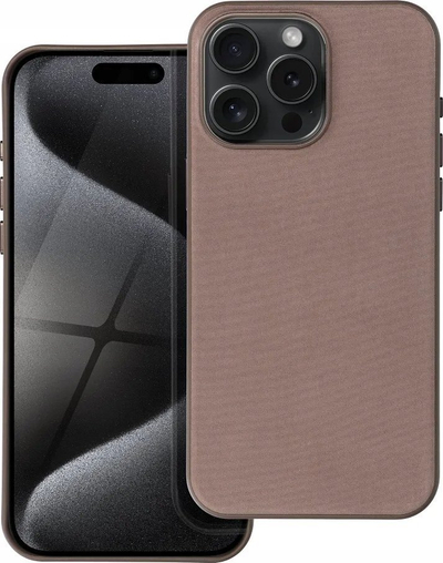 Kapotë Woven Mag për iPhone 15 Pro Max, përshtat me MagSafe, stof, bezhë e çelët