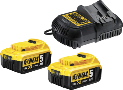Set Dewalt (DCB115P2), 2 bateri 18V, 5Ah + karikues 10.8 - 18 V