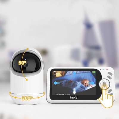Baby monitor Cecotec INOLY Lily IBM04L, ekran 4.3", komunikim dyanshëm, i bardhë
