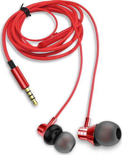 Слушалки во уво Aiwa ESTM-50RD, со микрофон, со кабел, црвени
