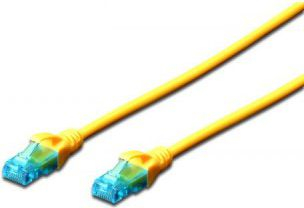 Kabllo për rrjet Digitus Patch cord U/UTP, Cat.5e, 2m, e verdhë