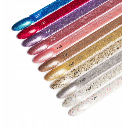 Llak gjysmëpermanent Ocho Nails Hybrid Glitter G14, 5 g, me shkëlqim