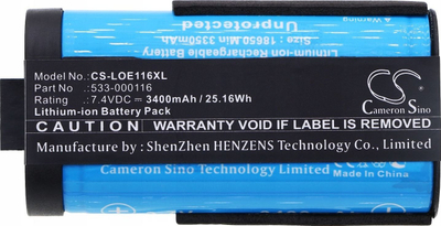 Bateri zëvendësuese Cameron Sino CS-LOE116XL, 3400mAh, Li-ion, për Logitech UE Megaboom