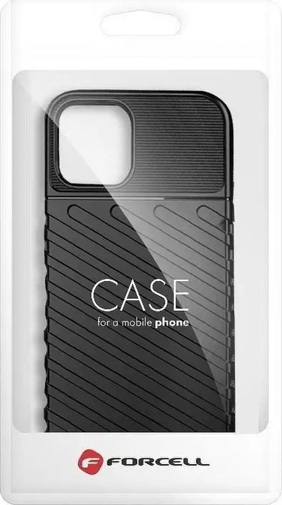 Mbrojtëse telefoni Thunder për iPhone 13 Pro Max, TPU, antishok, e zezë