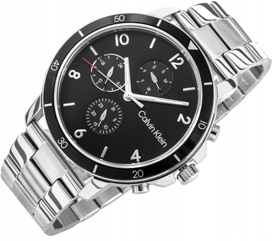 Рачен часовник Calvin Klein Gauge Sport 25200067, мултифункционален, не'рѓосувачки челик, сребрен