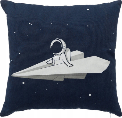 Jastëk dekorativ për kalamajt Atmosphera Space, 40x40cm, poliester, blu e errët