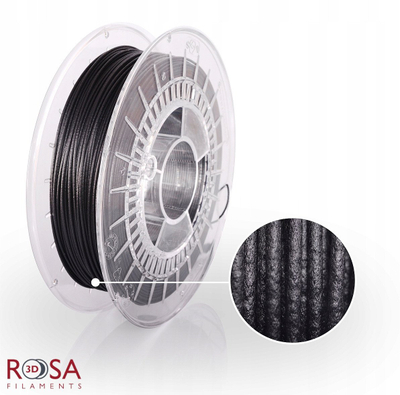 Filament 3D ROSA 3D PET-G CarbonLook, 1.75mm, 0.5kg, i zi mat