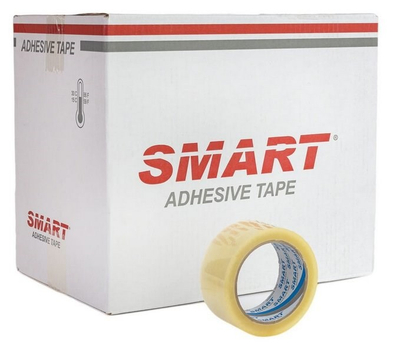 Shirit ngjitës BSTech Smart Acrylic, 48mm x 60m, set 36 copë, transparent