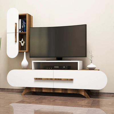 Set mobilie për TV (HM11854), bardhë