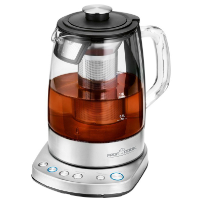 Ibrik elektrik ProfiCook PC-WKS 1167, 1.7L, 2200W, argjendtë