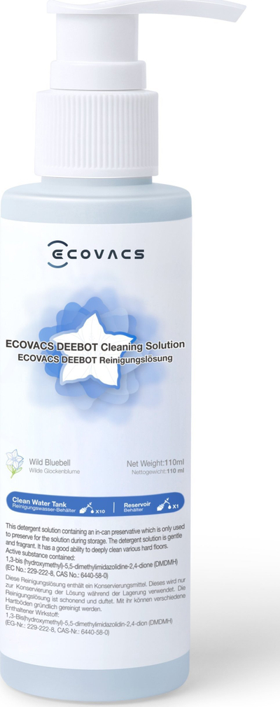 Zgjidhje pastruese Ecovacs Cleaning Solution, 230ml, aromë zymbyli, transparente