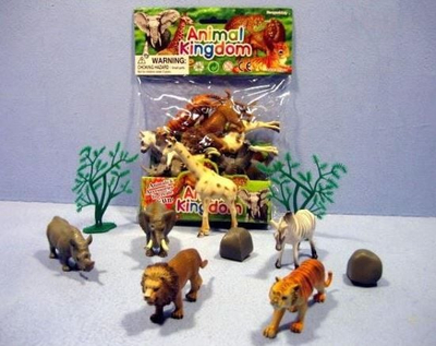Сет игра со фигури Hippo Wild Animals HSH003, 6 парчиња, за деца