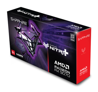 Kartë grafike Sapphire AMD Radeon RX 9070 NITRO+, 16GB GDDR6, 4K, e zezë