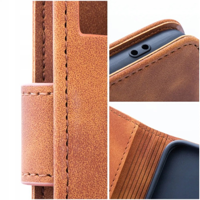 Kllapë libri TENDER për Xiaomi Redmi 15C, lëkurë eko, mbyllje me magnet, kafe