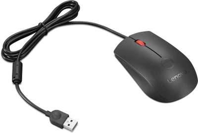 Mouse Lenovo USB, optik, 3 butona, zi me t’kuqe