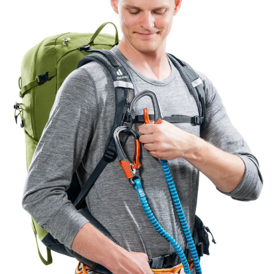 Çantë shpine Deuter Trail Pro 33, 33L, sistem Aircontact, jeshile grafit