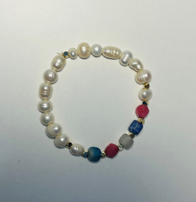 Byzylyk për femra Dar Pearls, shumëngjyrësh