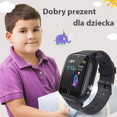 Smartwatch GoGPS K17, GPS, për kalamaj, i zi