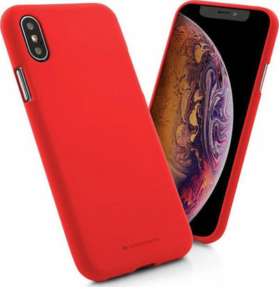 Kapak telefoni Mercury Soft Feeling për iPhone 13, TPU i butë e fleksibël, i kuq