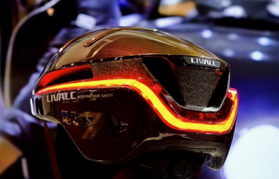 Helmetë biçiklete e zgjuar Livall EVO21, me LED, IPX5, vjollcë metalike