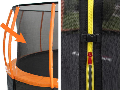 Rrjetë e brendshme për kërcimore Lean Sport Best 8ft, për trampolinë 244 cm, e zezë