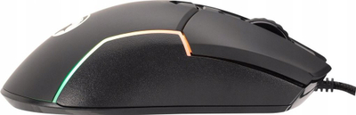 Mouse gaming Marvo M655, 12000 DPI, 7 butona, me drita RGB, me kabllo USB, i zi