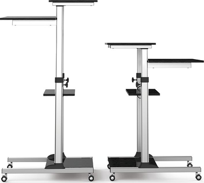Tavolinë pune mobile LogiLink Compact BP0070, lartësi e rregullueshme, kapacitet 60 kg, e bardhë