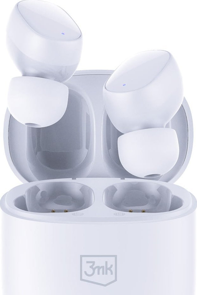 Kufje pa tel 3mk Wireless Earphones, Bluetooth 5.3, 6.5 orë bateri, të bardha