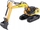 Kamion ndërtimi me telekomandë Amewi 1:24 G836E, set me eskavator, 2.4 GHz, verdh e zi
