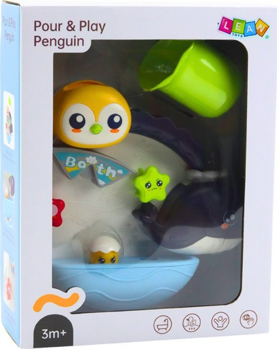 Lodër banjoje interaktive, pinguin dhe balenë, shumëngjyrëshe
