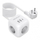 Zgjatës Qoltec Power Cube 6 në 1, 3x AC, USB 20W PD, kabllo 2m, i bardhë