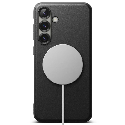 Maskë telefoni Ringke Onyx Magnetic për Samsung S25 Plus, MagSafe, TPU, e zezë