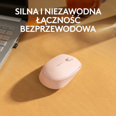 Set maus me mousepad Logitech M171, wireless 2.4 GHz, Studio Series, rozë me grafit