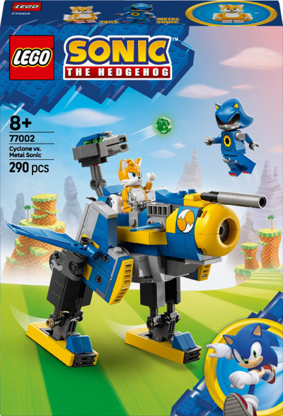 Set figurina Sonic Cyclone kundra Metal Sonic edhe Tails, me nyje, shumëngjyrëshe