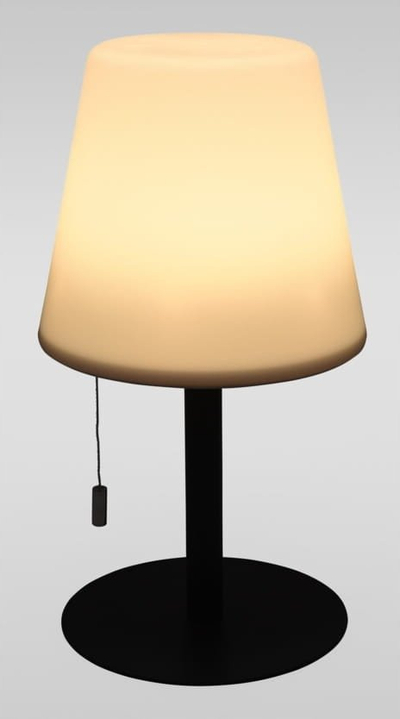 Lampë tavoline H &amp; S Collection, LED, me bateri të rikarikueshme, 30cm, IP44, e bardhë