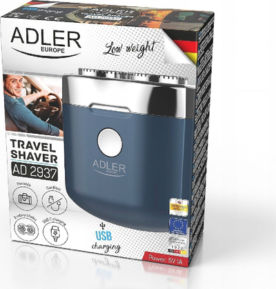 Rrojë elektrike Adler AD 2937, pa kabllo, karikim USB-C, e zezë