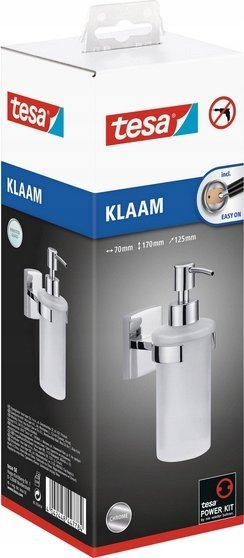 Dozator sapuni tesa KLAAM 40267, 200ml, me ngjitje, krom i bardhë