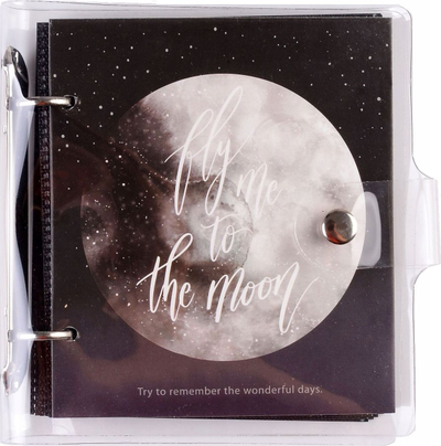 Album fotografish LoveInstant Moon, 100 foto, për Fujifilm Instax Mini, i zi
