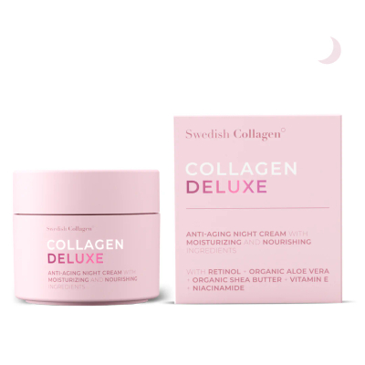 Krem nate për fytyrë Swedish Collagen Deluxe, kolagjen, 50ml