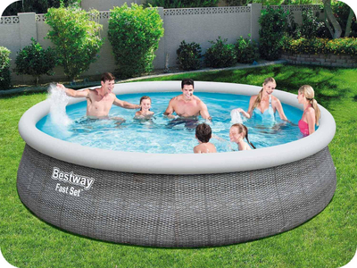 Pishinë Bestway Fast Set 57372, 457 x 107 cm, set 11 në 1, blu