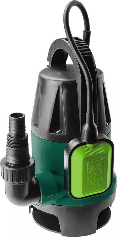 Pompa nënujore Verto 400W për ujë të ndotur, jeshile me të zezë