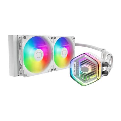 Ftohës uji për procesor Cooler Master MasterLiquid 240 ATMOS, 240mm, ARGB, i bardhë