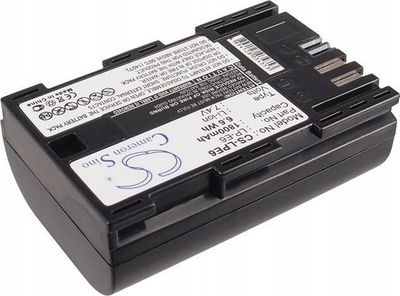 Bateri për kamerë Cameron Sino CS-LPE6, 1800mAh, Li-ion, e zezë