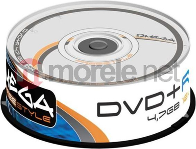 Set disqesh Omega Freestyle DVD + R 4.7GB, 16X CAKE, 50 copë
