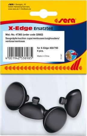 Kupa thithëse Sera X-Edge 450/700, set 4 copë, të zeza