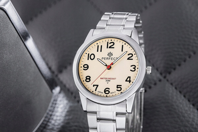 Orë dore Perfect Day PERFECT R50-04, 38mm, çelik inox, argjendtë