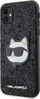 Këllëf telefoni Karl Lagerfeld KLHCN61G2CPK për iPhone 11 XR, Glitter Choupette Patch, i zi