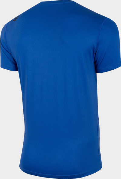 Bluzë trajnimi 4F, material i shpejtë‑tharës, mëngë të shkurtra, blu