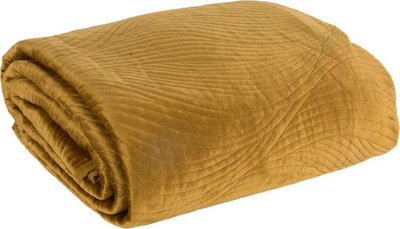Mbulesë krevati Eurofirany Honey Velour, 170x210 cm, velur, ngjyrë mjaltë