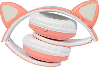 Kufje pa tela 32-821, Bluetooth 5.0, LED, rozë